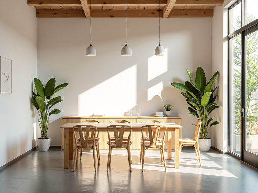 餐厅装修效果图,木质桌椅配暖色灯光,墙面装饰艺术品,营造温馨用餐氛围